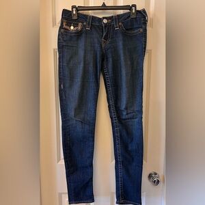 True Religion Dark Blue Straight Leg Jeans